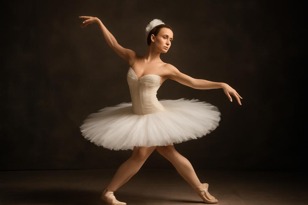 A ballet dancer adorned in a tutu, exemplifying the grace and beauty of ballet performance.