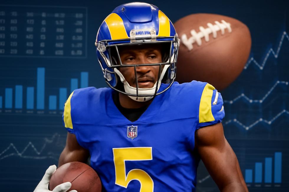 Cover image for the analysis of Tutu Atwell's fantasy potential in 2025, featuring a dynamic design with football elements.