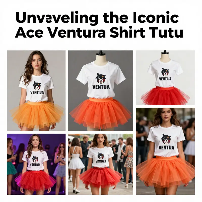 The vibrant design of the Ace Ventura Shirt Tutu captures the essence of the beloved character.