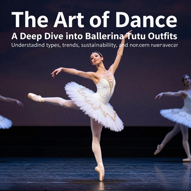 A ballet dancer elegantly showcasing a classical tutu in a performance setting.