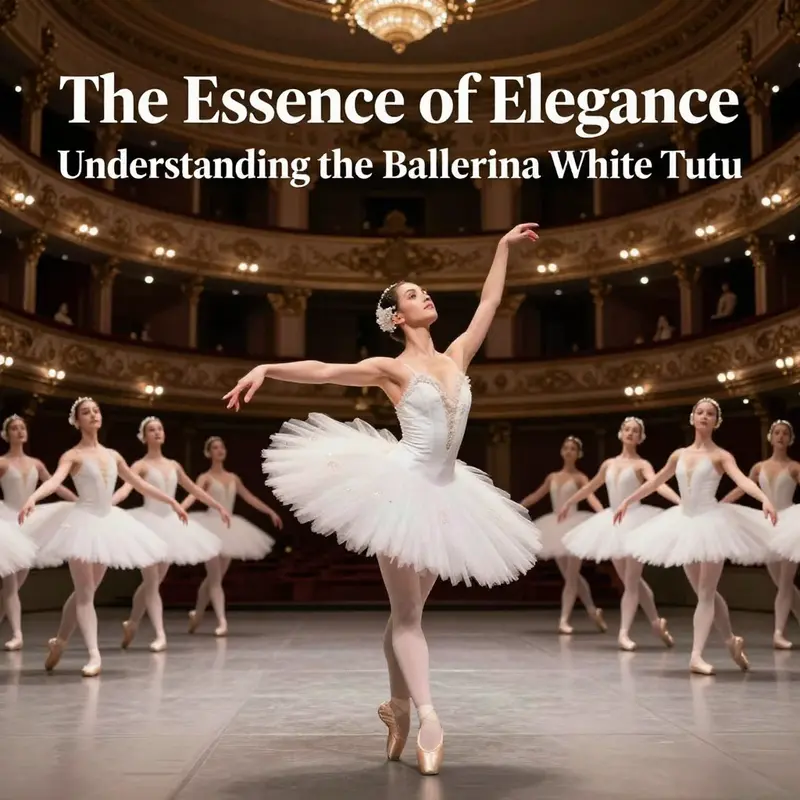 The timeless elegance of white tutus in a classic ballet performance.