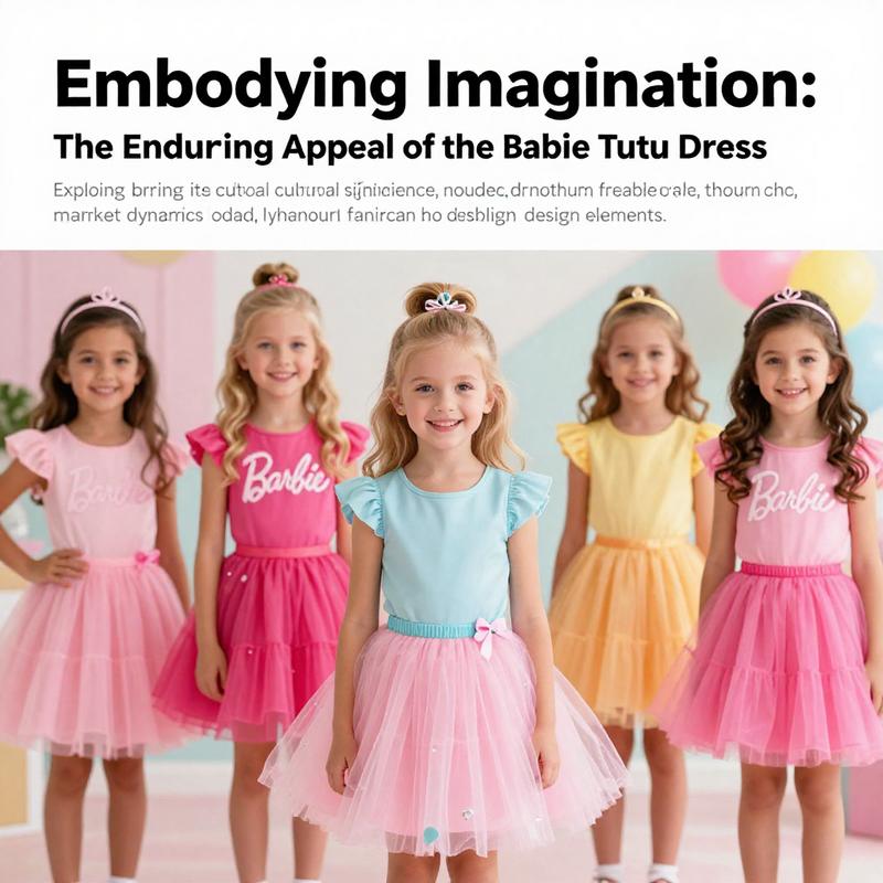 A joyful group of children in bright Barbie Tutu Dresses, representing childhood creativity and the essence of play.