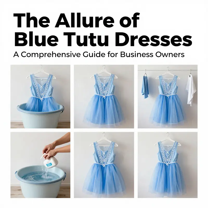 A display of various styles of blue tutu dresses tailored for special occasions.