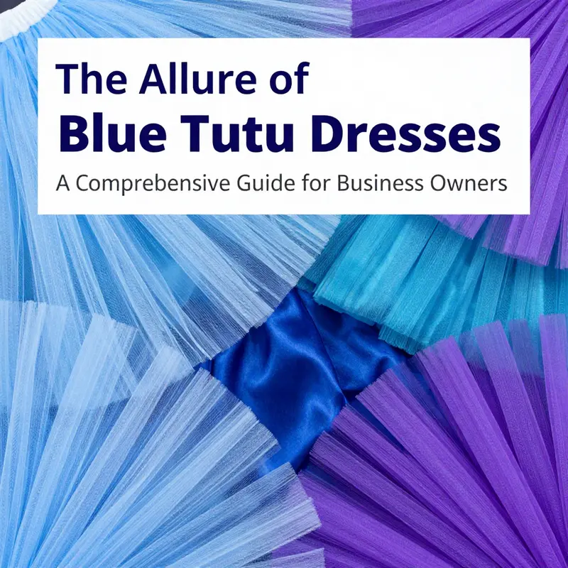 A display of various styles of blue tutu dresses tailored for special occasions.