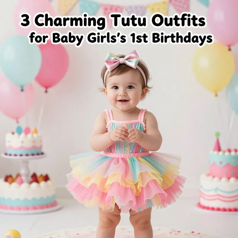 A delightful 3-piece cake smash outfit set perfect for your baby girl’s first birthday.
