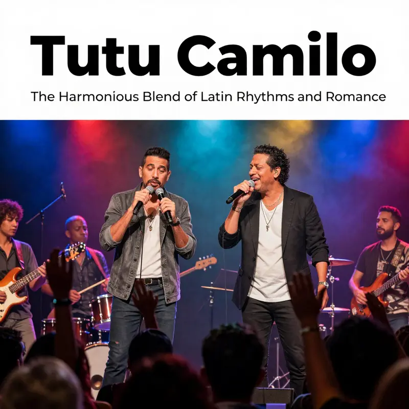 Camilo and Pedro Capó captivating their audience during a live performance of ‘Tutu’.