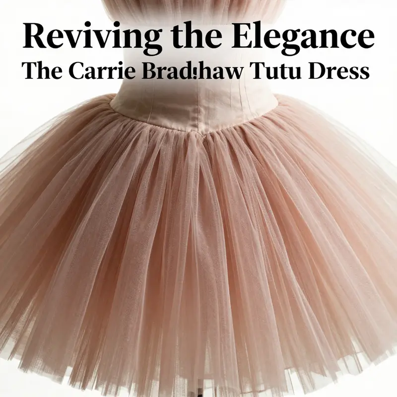 Carrie Bradshaw showcases her iconic tutu dress amidst the bustling energy of Manhattan.