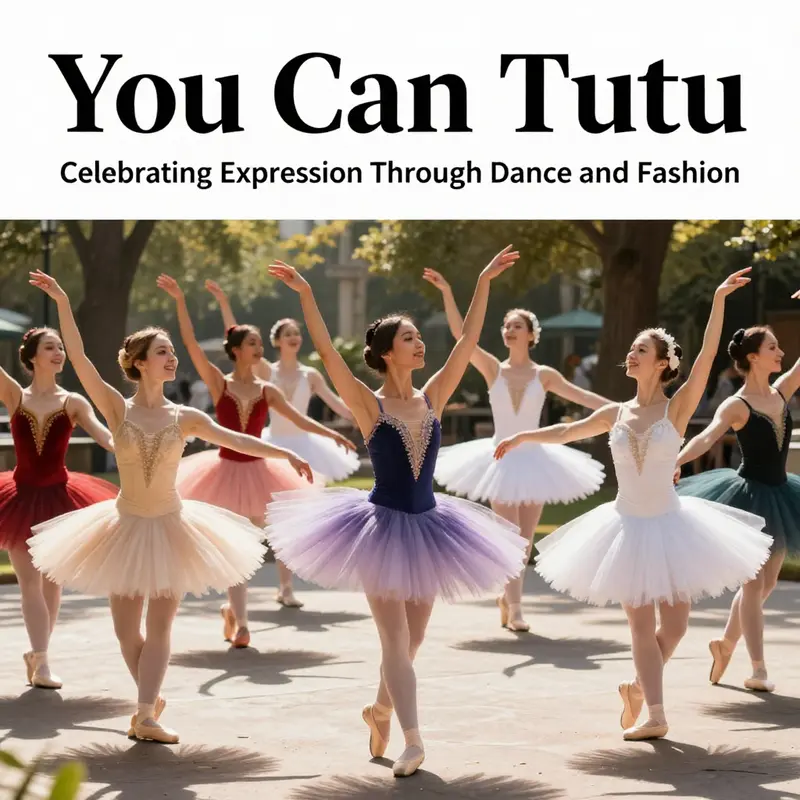 A diverse group of dancers in colorful tutus performing outdoors, symbolizing joy, creativity, and artistic expression.