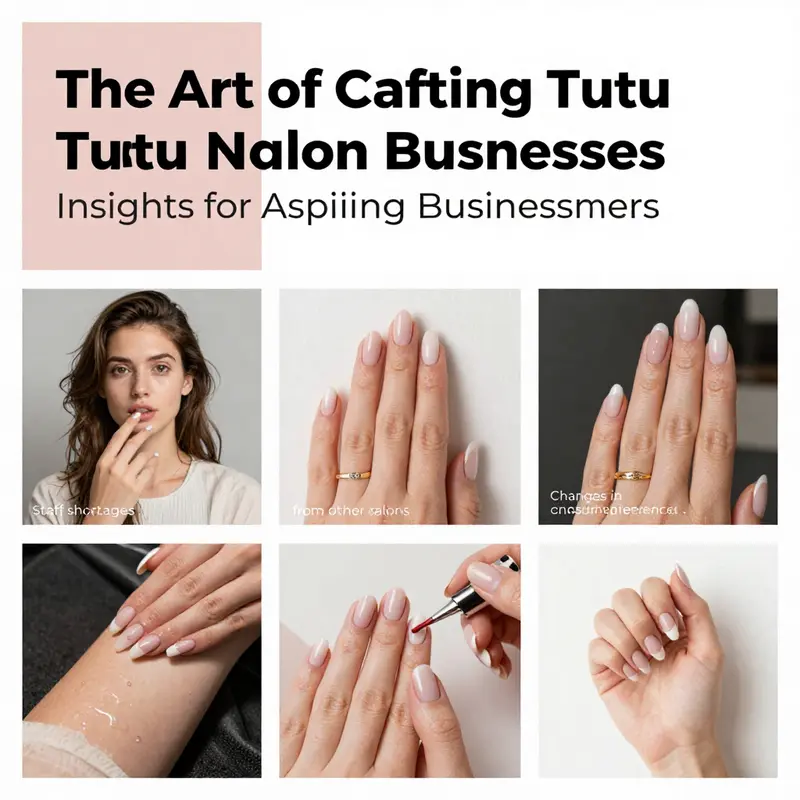 Front view of TUTU NAIL STUDIO with hours of operation illustrated.