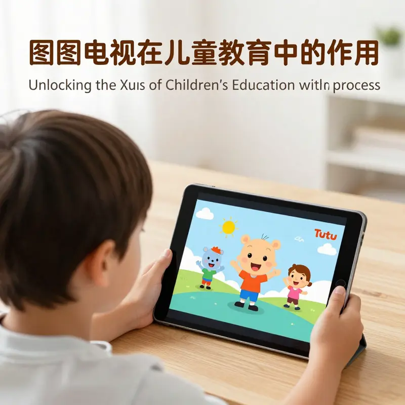 An illustration of Tutu Television’s engaging user interface designed for children.
