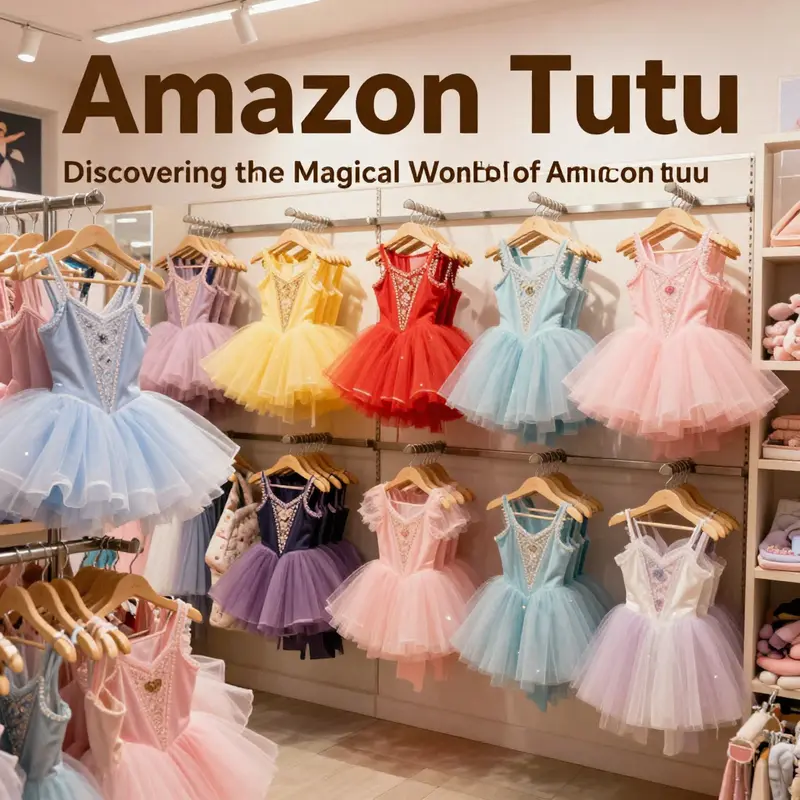 A colorful selection of tutus and dance costumes available on Amazon for children.