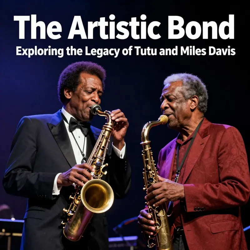 Miles Davis and Tutu Davis showcase their unique collaboration on stage, a meeting of generational talents in jazz.