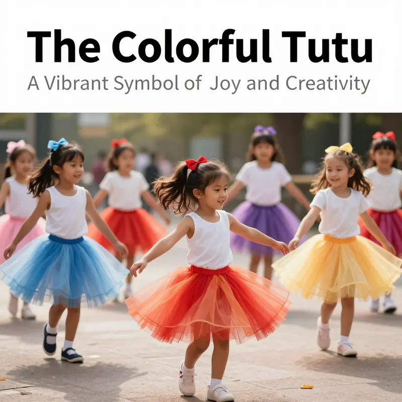 A diverse group of children delighting in colorful tutus, illustrating the joyful spirit associated with this vibrant fashion.
