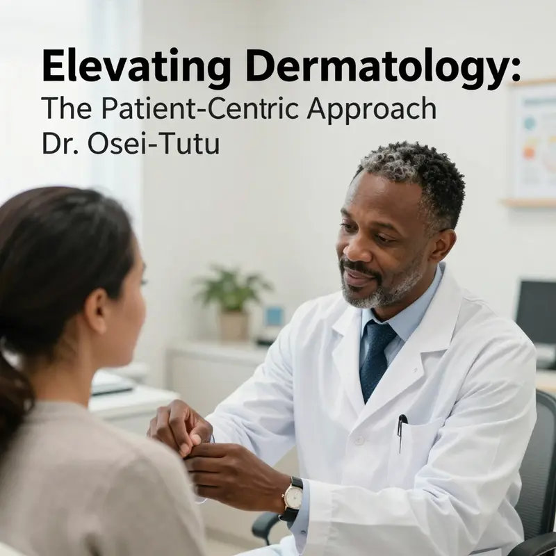 Dr. Osei-Tutu engaged in a caring consultation with a patient.