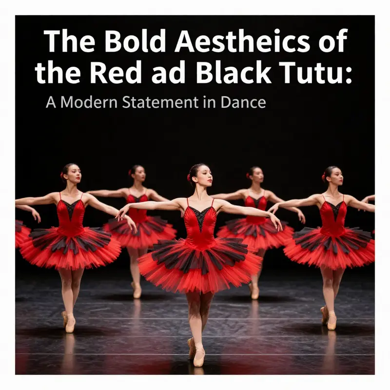 A group of dancers performing in red and black tutus, highlighting the garment's appeal in performance art.