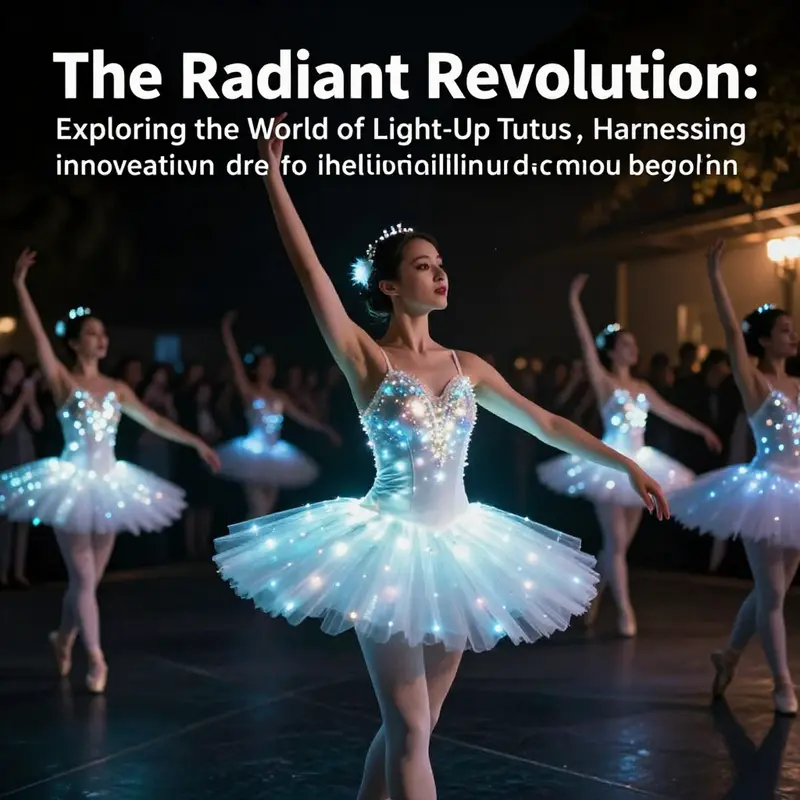A dancer in a glowing light-up tutu at a vibrant outdoor event, highlighting the enchanting features of such garments.