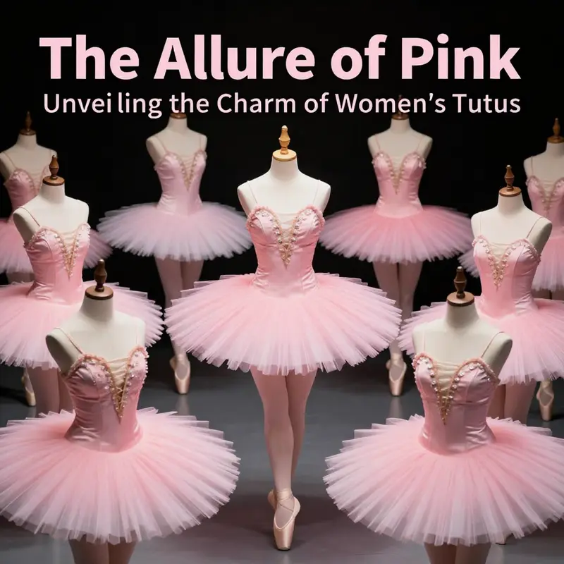 A collection of beautifully crafted pink tutus showcased in a visually elegant manner.