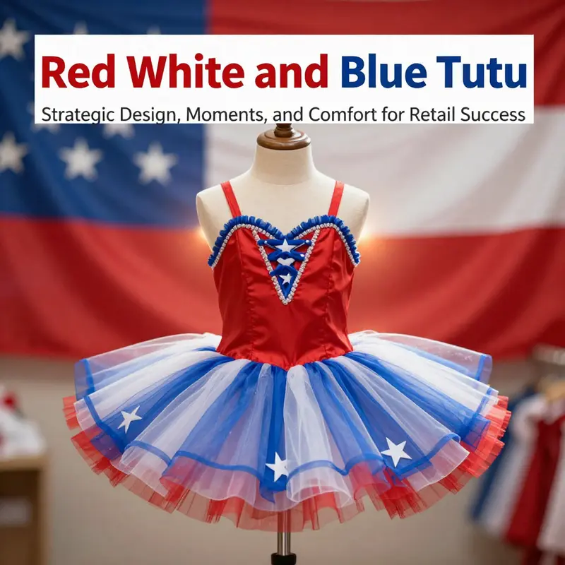 Cover image of a patriotic tutu against a patriotic backdrop.