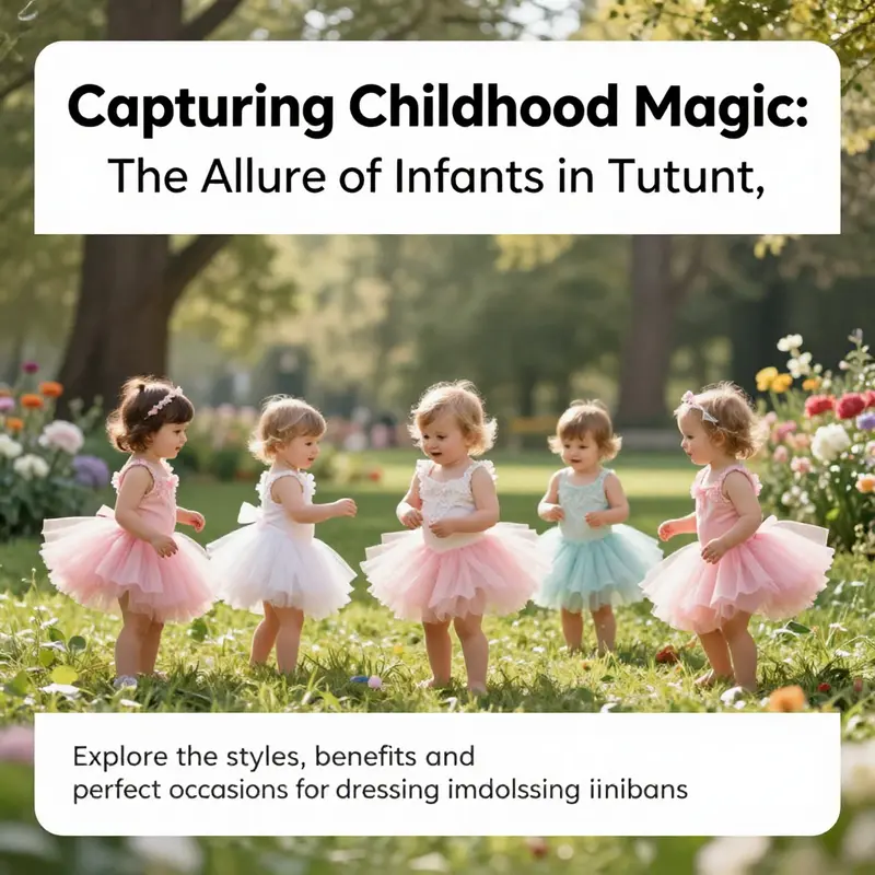 A heartwarming scene of infants in tutus playing in a park, highlighting joyful moments of childhood.