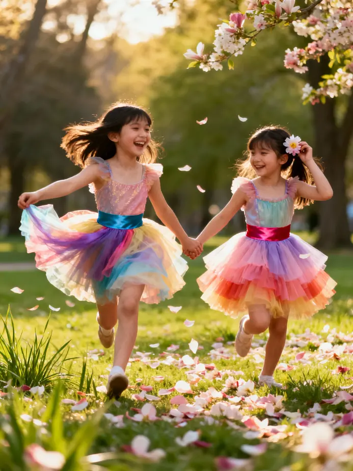 A showcase of vibrant and detailed design features of tutu dresses fit for a princess.