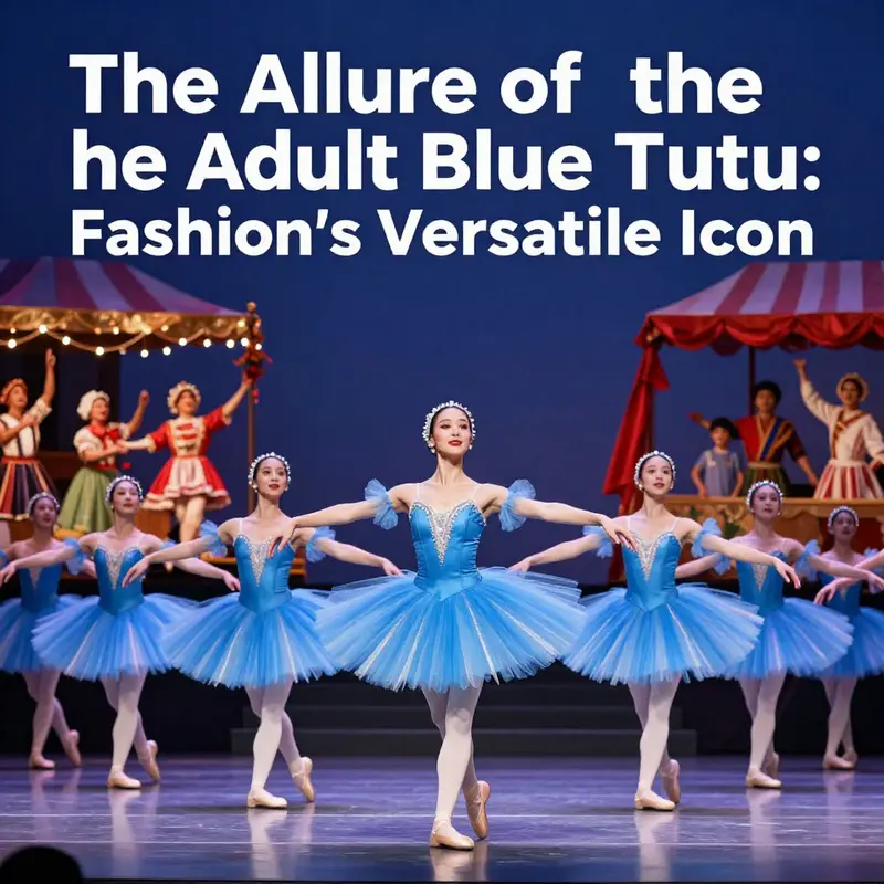 A detailed look at the intricate design elements of an adult blue tutu, highlighting its craftsmanship.