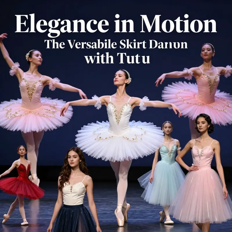Casual to elegant: A model wears a pink tutu skirt paired with relaxed attire, exemplifying versatile styling options.