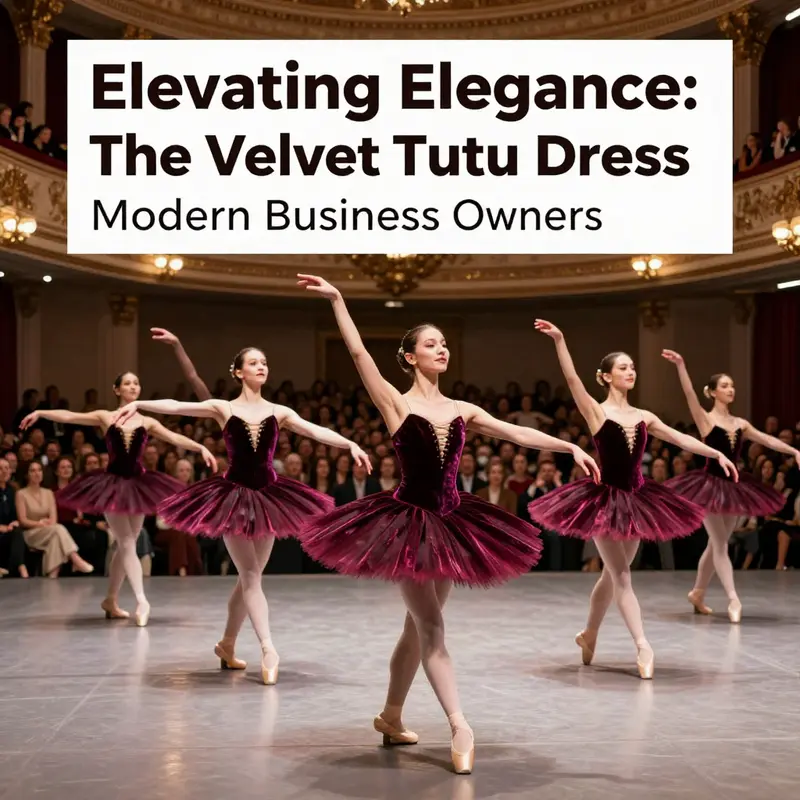 The luxurious design features of a velvet tutu dress highlighting its rich texture and elegant silhouette.