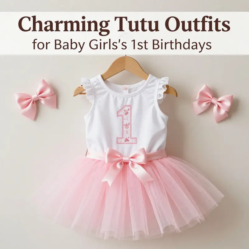 A delightful 3-piece cake smash outfit set perfect for your baby girl’s first birthday.