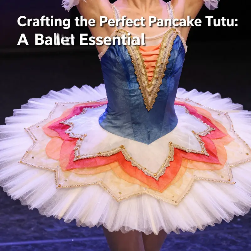 An intricate close-up of a pancake tutu highlighting its unique design and structure.