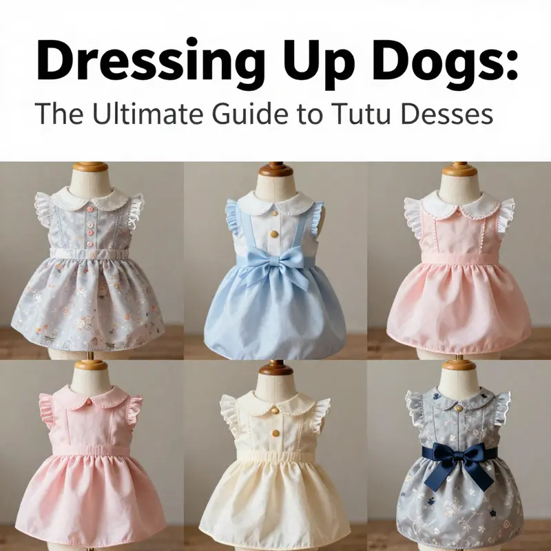 A little dog in a vibrant tutu dress, showcasing the importance of measuring for the perfect fit.