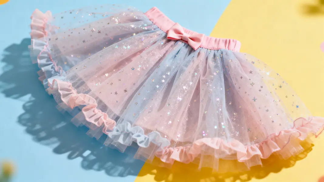 A variety of colorful toddler tutu skirts highlighting the lightweight tulle fabric construction.