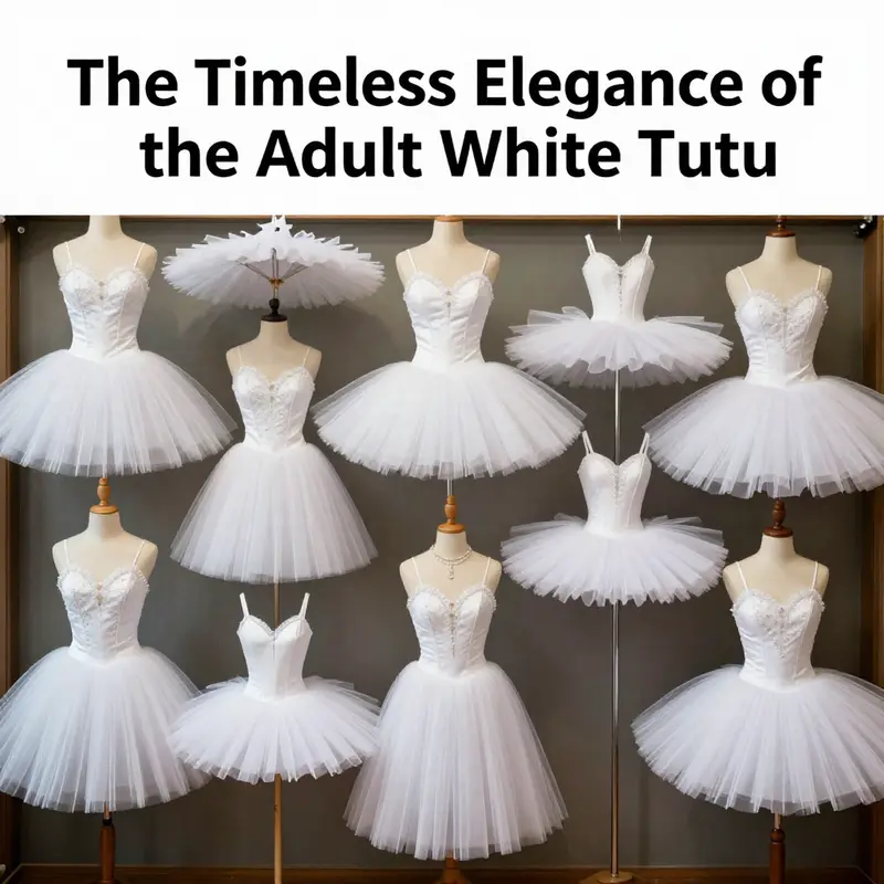 A ballet dancer in a traditional adult white tutu, showcasing the garment’s historical roots in dance.