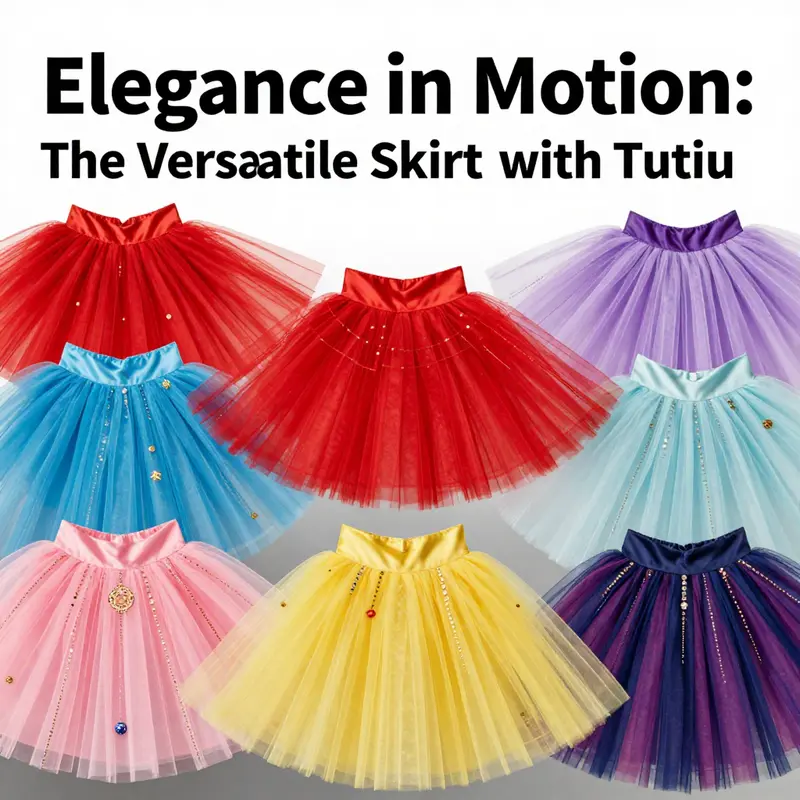 A collection of various tutu skirts displayed in an array, highlighting different styles, colors, and designs.