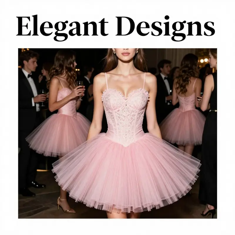 Showcasing the versatile styles of pink tutu dresses for women across different occasions.