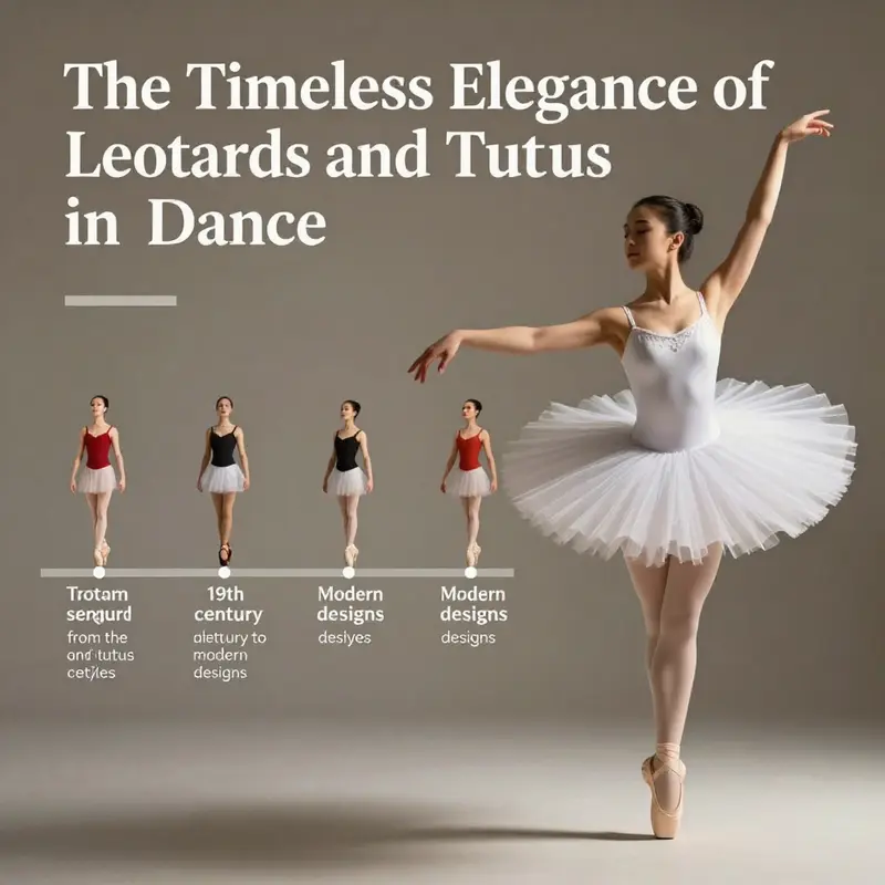 A collection of stylish leotards and vibrant tutus highlighting the diversity in design and functionality.