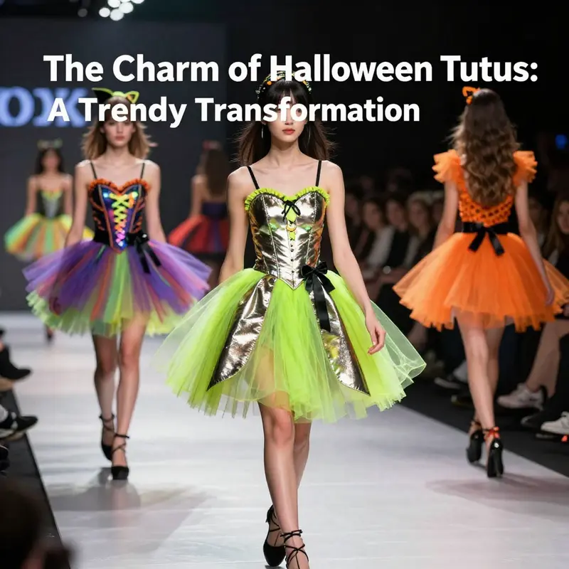 A striking visual timeline demonstrating the evolution of Halloween tutus from traditional designs to modern interpretations.