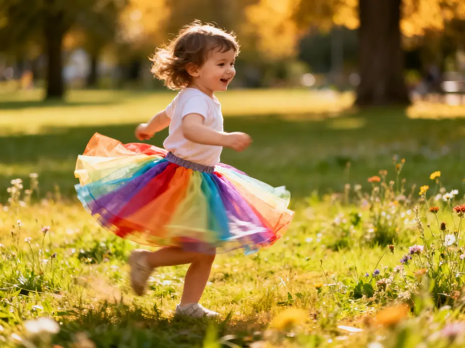 A variety of colorful toddler tutu skirts highlighting the lightweight tulle fabric construction.
