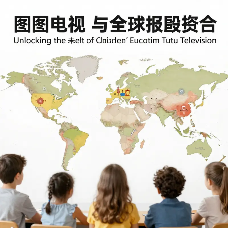 An illustration of Tutu Television’s engaging user interface designed for children.
