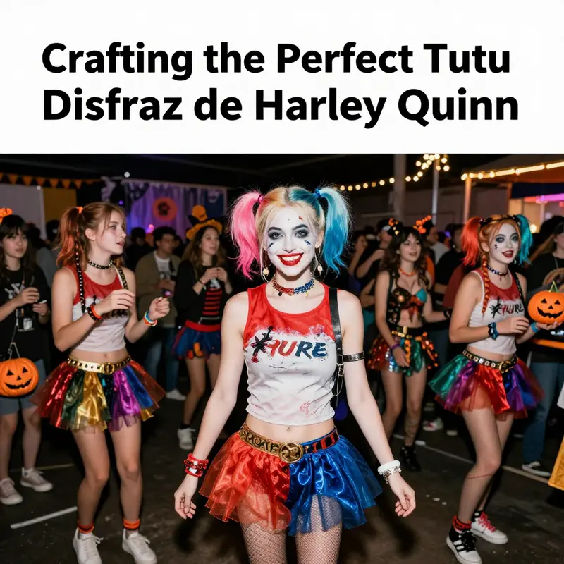 Creative inspirations for tutu disfraz de Harley Quinn, showcasing numerous artistic interpretations.