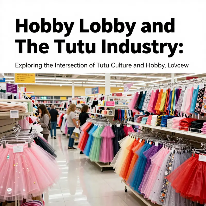 A view of Hobby Lobby’s vibrant crafting aisle dedicated to tutu materials.