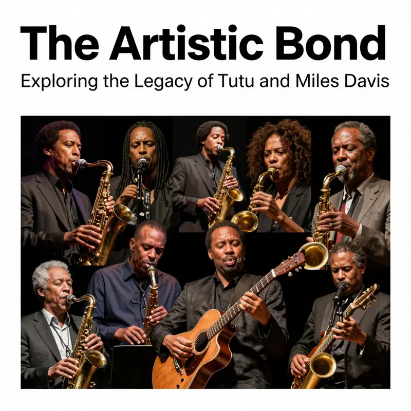 Miles Davis and Tutu Davis showcase their unique collaboration on stage, a meeting of generational talents in jazz.