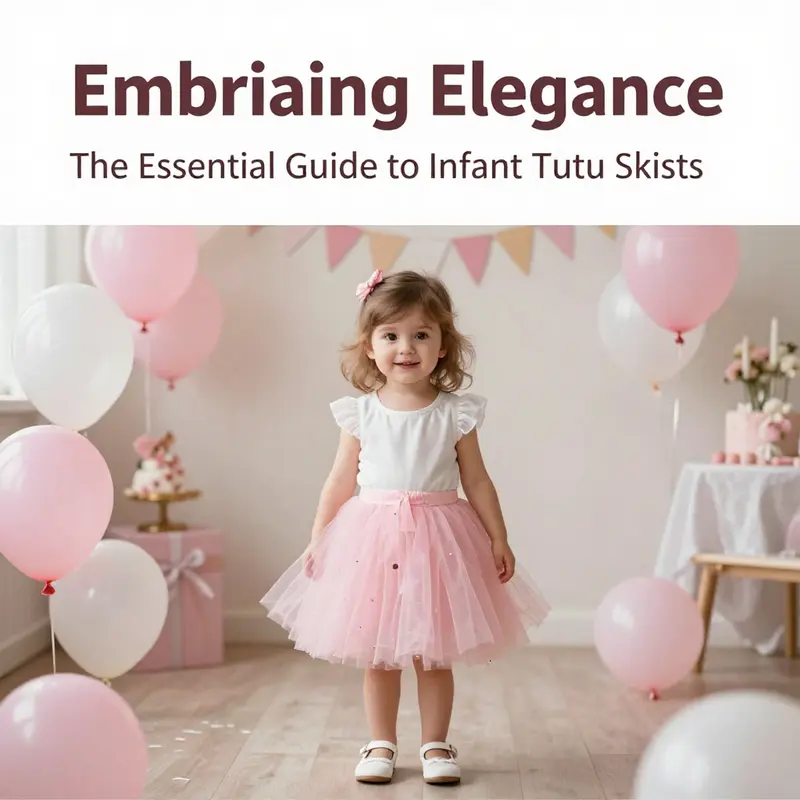 Exploring the soft fabric and layered design of infant tutu skirts.