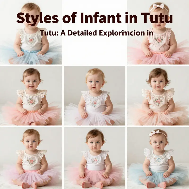 A collage of diverse infant tutus, highlighting unique styles and patterns suited for different occasions.