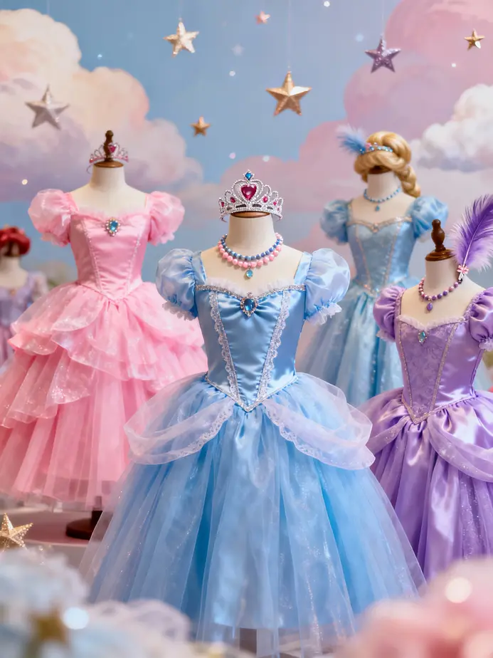 Key components of stunning princess tutu cosplays—vibrant skirts, fitted bodices, and enchanting accessories.