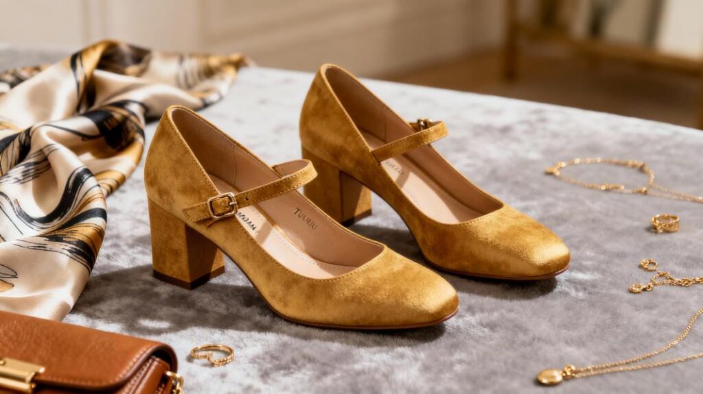 The Madden Girl Tutuu Mary Jane Pump displayed beautifully with stylish accessories, reflecting its fashionable appeal.