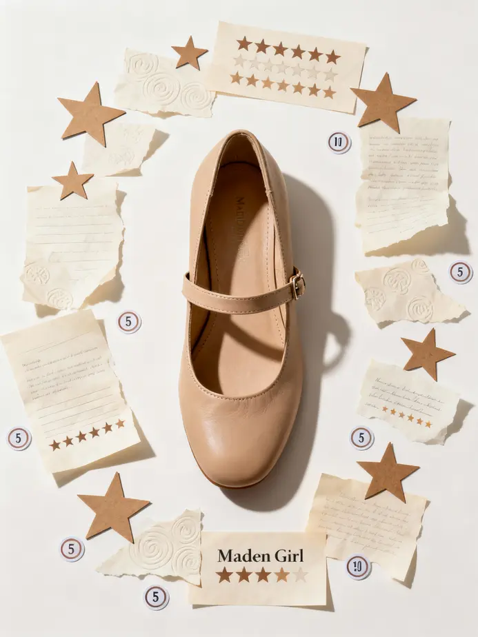 The Madden Girl Tutuu Mary Jane Pump highlights its unique block heel and strap design.