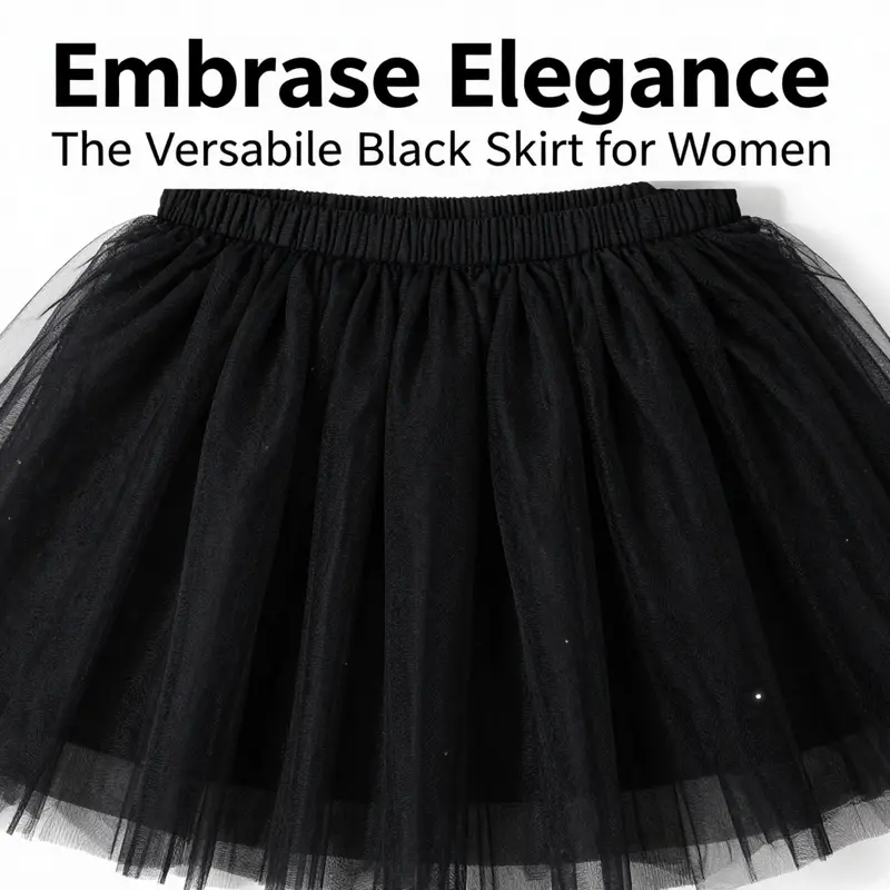Creative styling options showcase the versatility of the black tutu skirt.