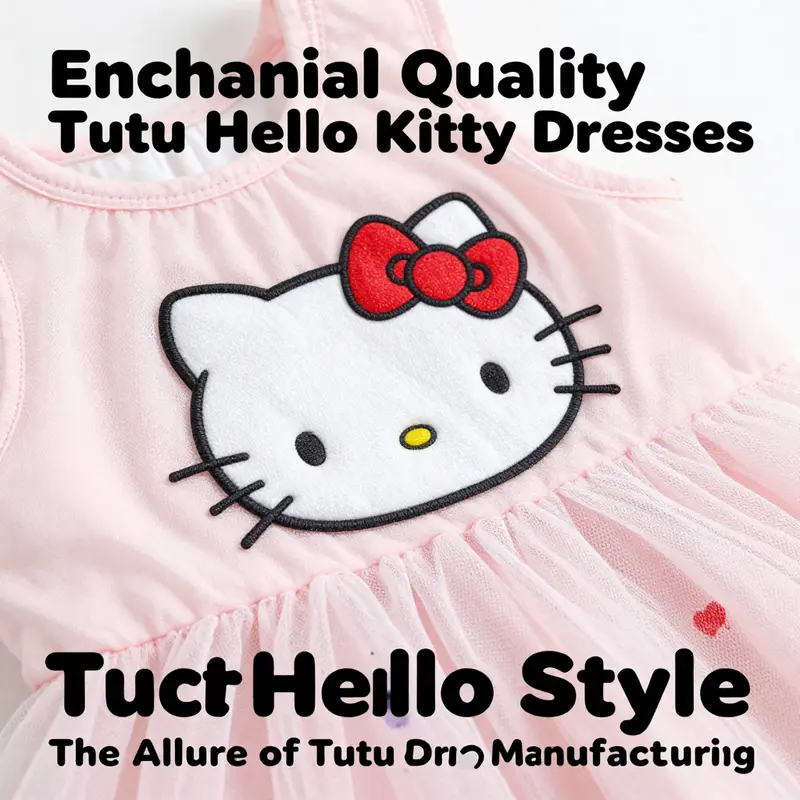 A showcase of the charming design features of Tutu Hello Kitty Dresses.