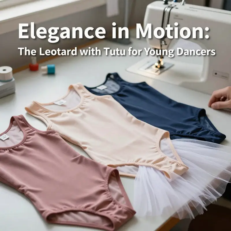 A variety of leotard and tutu combinations, highlighting the diversity of styles available for young dancers.