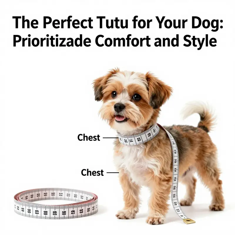 A small dog happily wearing a tutu, illustrating the importance of comfort and individual needs.